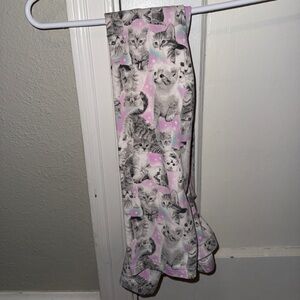 Circo Girls Leggings with Cat Print - Pink and Gray